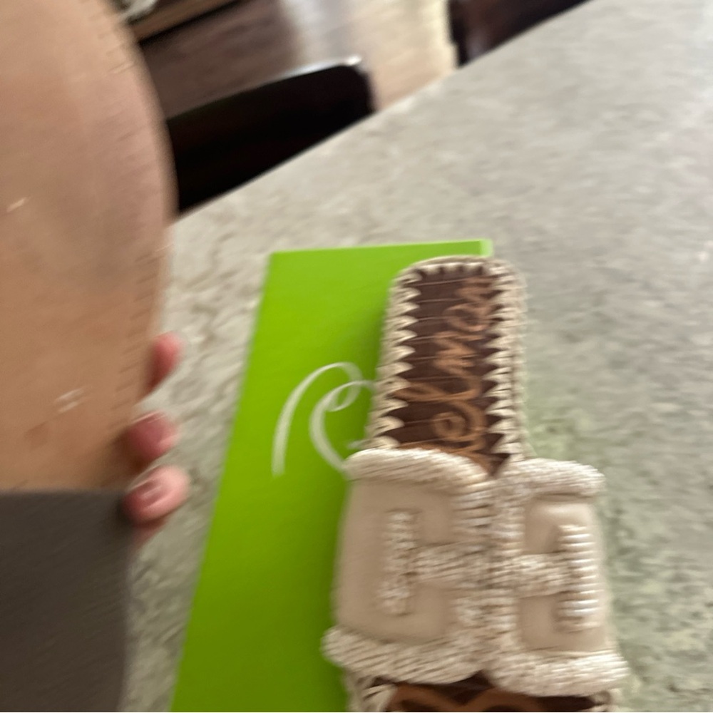 Sam Edelman Cream Beaded Sandals - Picture 2 of 4